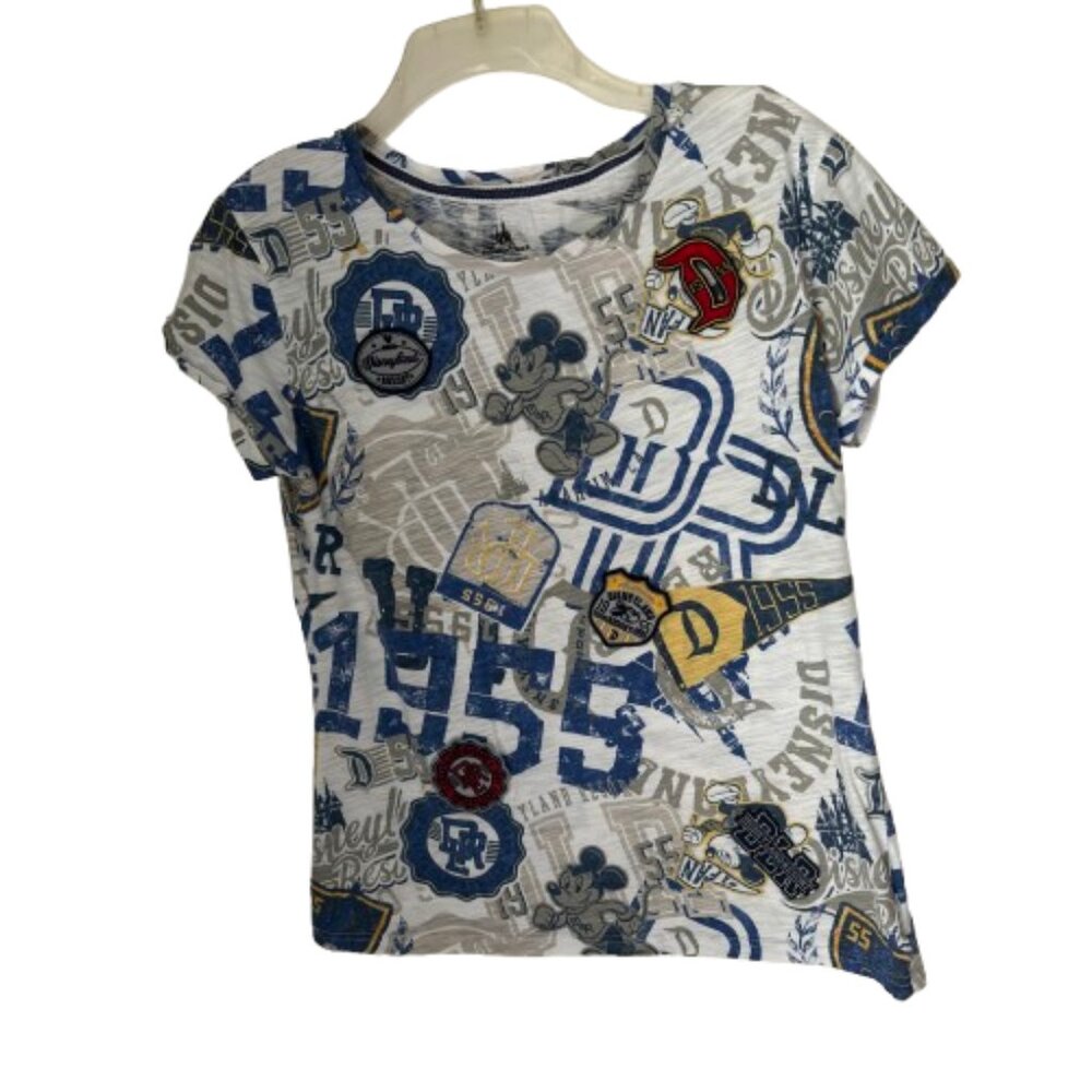 Disney Parks Disneyland Resort EST. 1955 Embroidered Patch Tee Woman Sz. M